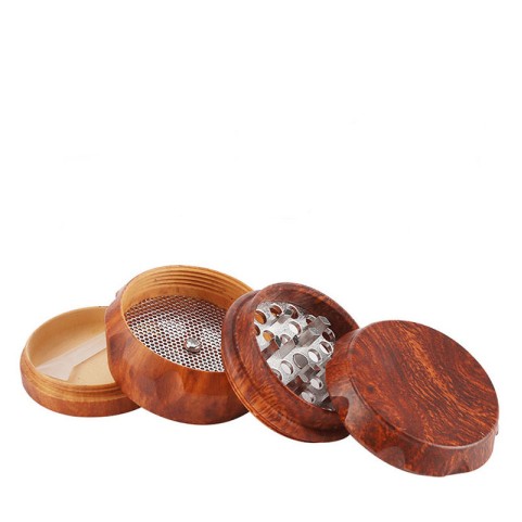 Classic Faux-Wood Grain Tobacco Grinder