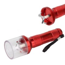 Non-slip torch-shaped crank-operated tobacco grinder