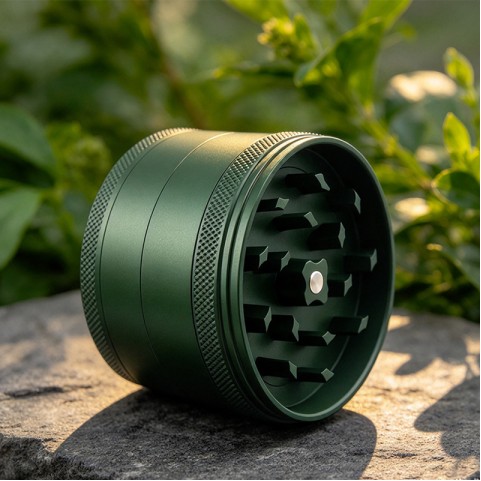 Exquisite Matte Dark Green Tobacco Grinder