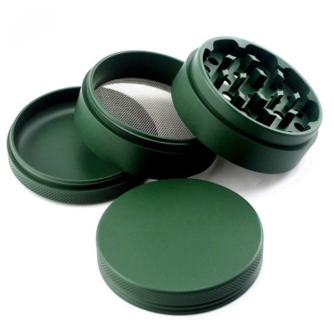 Exquisite Matte Dark Green Tobacco Grinder