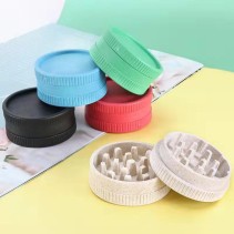 Attractive Matte Pink Vertical-Striped Tobacco Grinder