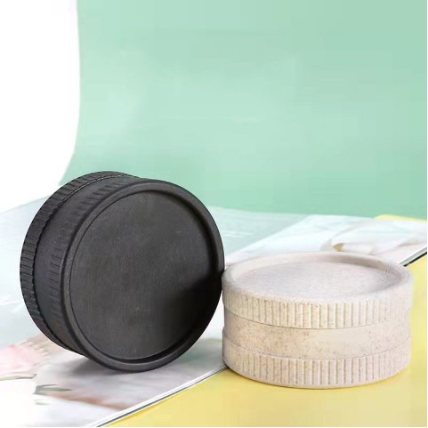 Attractive Matte Pink Vertical-Striped Tobacco Grinder