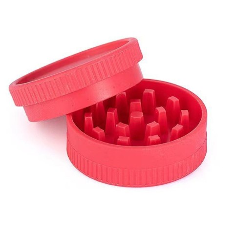 Attractive Matte Pink Vertical-Striped Tobacco Grinder