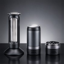 Electric cylindrical tobacco grinder with filling function