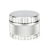 Bright Silver 4-Layer Portable Tobacco Grinder