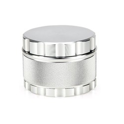 Bright Silver 4-Layer Portable Tobacco Grinder