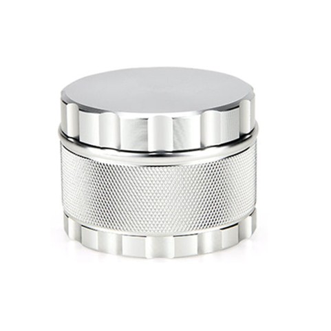 Bright Silver 4-Layer Portable Tobacco Grinder