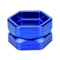 Royal blue hexagonal tobacco grinder