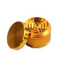 Tobacco Grinder with Wavy-Grooved Mesh