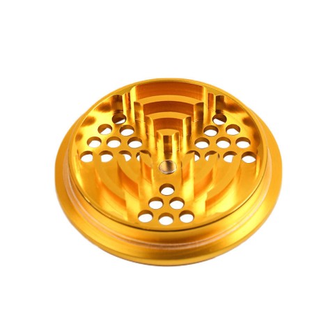 Tobacco Grinder with Wavy-Grooved Mesh