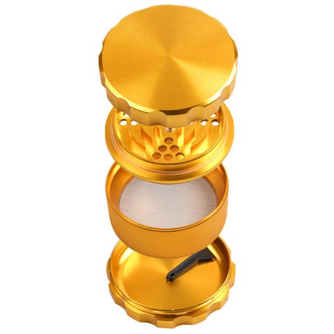 Tobacco Grinder with Wavy-Grooved Mesh