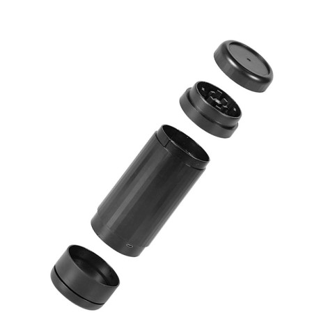 Sleek Black Multi-Faceted Electric Tobacco Grinder