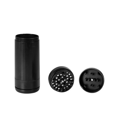 Sleek Black Multi-Faceted Electric Tobacco Grinder