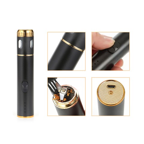 Electroplated Gold-Rimmed Visible Tobacco Grinder