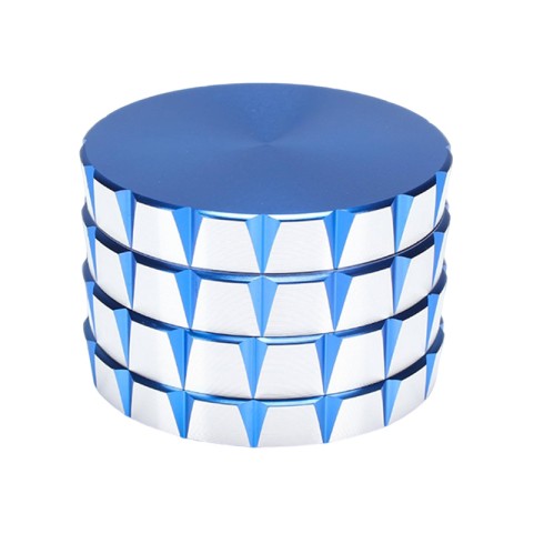 Blue diamond-shaped tobacco grinder