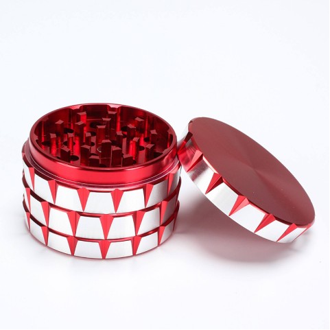Blue diamond-shaped tobacco grinder