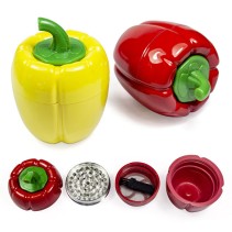 Realistic Bell Pepper-Shaped Tobacco Grinder