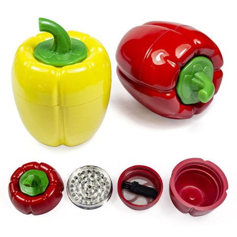 Realistic Bell Pepper-Shaped Tobacco Grinder