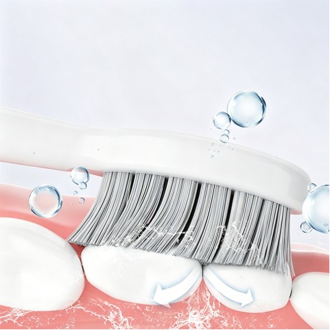 Solid-Color Soft-Bristle Toothbrush Replacement Heads