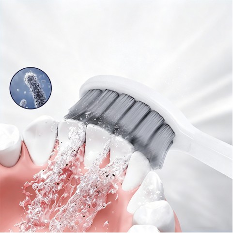 Solid-Color Soft-Bristle Toothbrush Replacement Heads