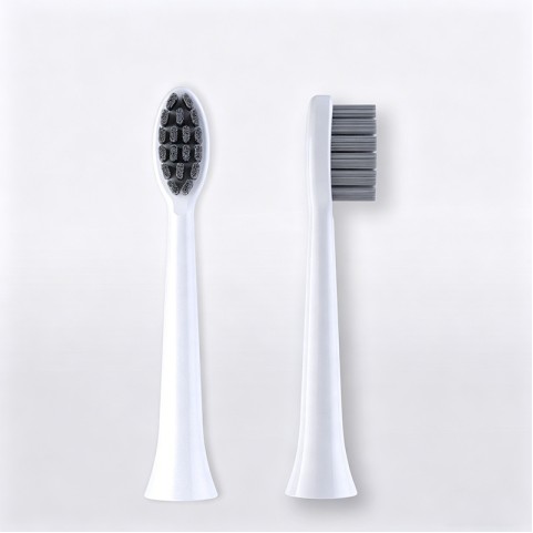 Solid-Color Soft-Bristle Toothbrush Replacement Heads